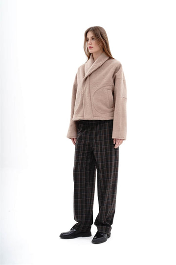 Cappotto corto collo a scialle Lefon W24W-170394